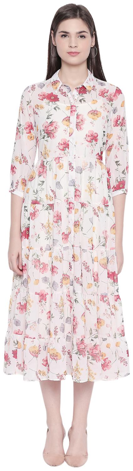 

Honey By Pantaloons Beige Floral Maxi dress
