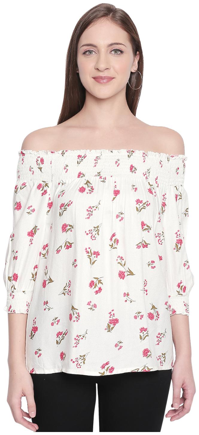 

Honey By Pantaloons Women Floral Regular top - White