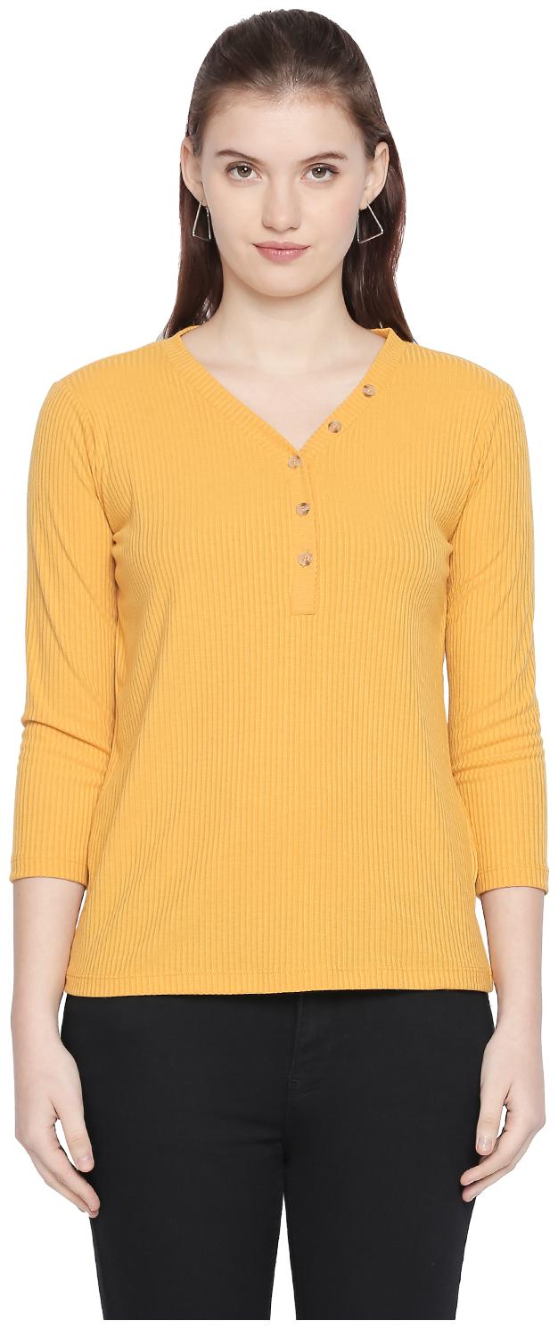 

Honey By Pantaloons Women Striped Regular top - Yellow