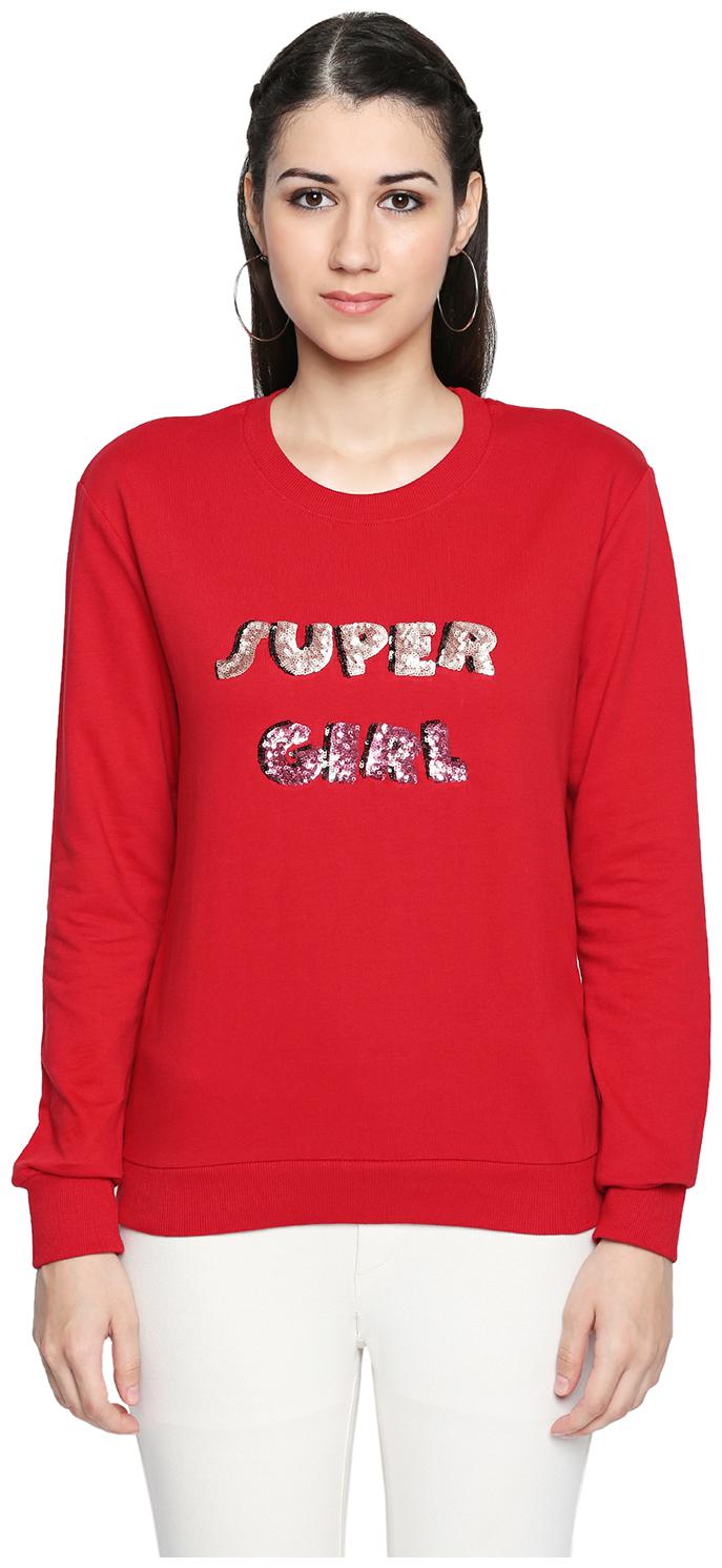 

Honey By Pantaloons Women Printed Sweatshirt - Red