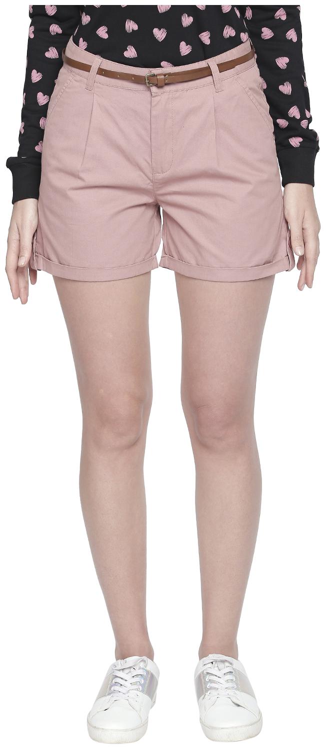 

Honey By Pantaloons Women Solid Regular shorts - Pink