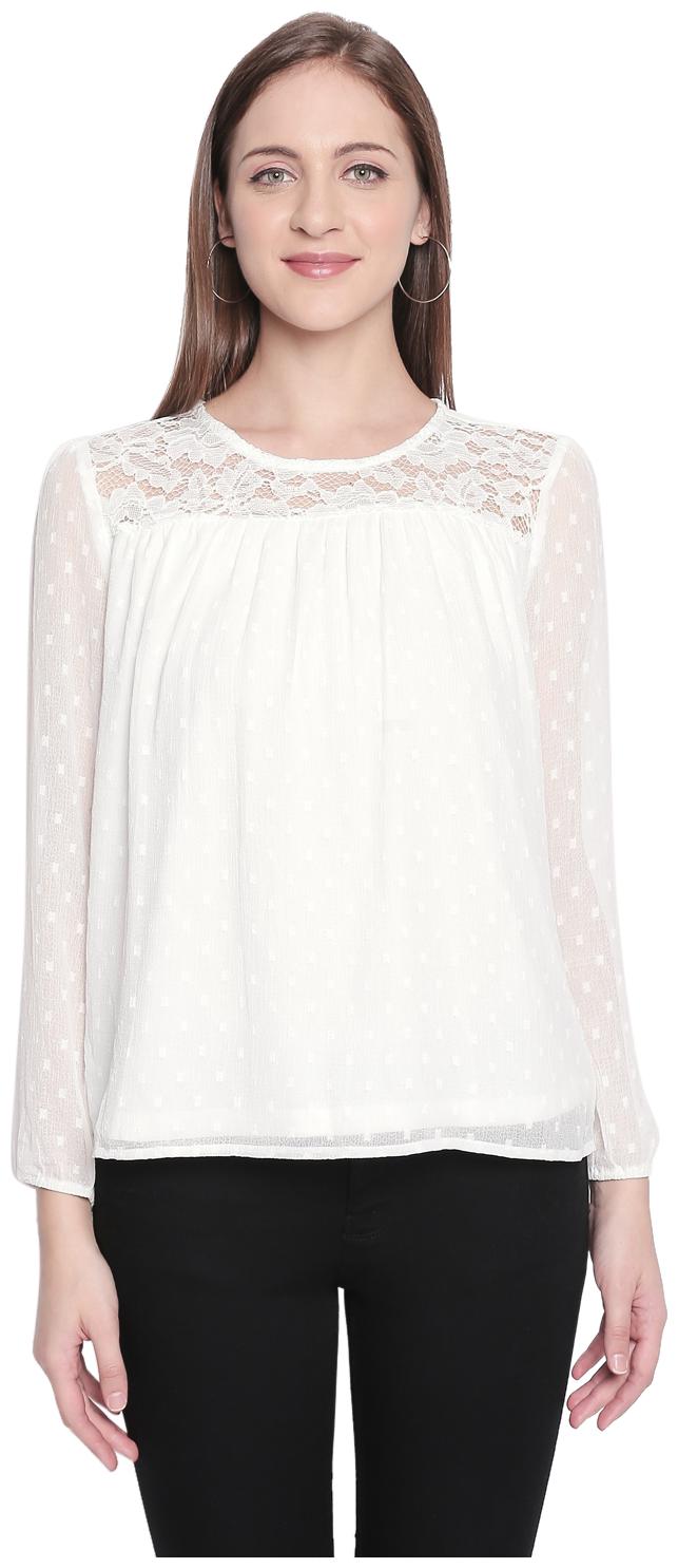 

Honey By Pantaloons Women Solid Regular top - White