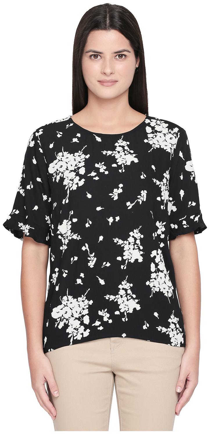 

Honey By Pantaloons Women Printed Blouson top - Black