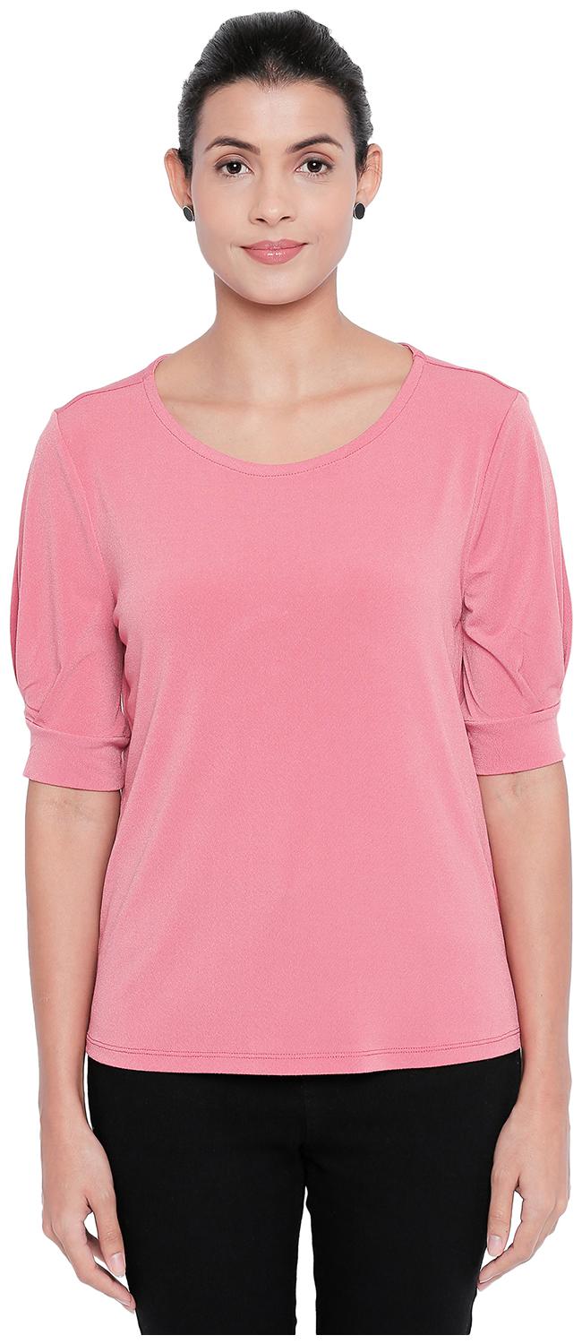 

Honey By Pantaloons Women Solid Regular tunic - Pink