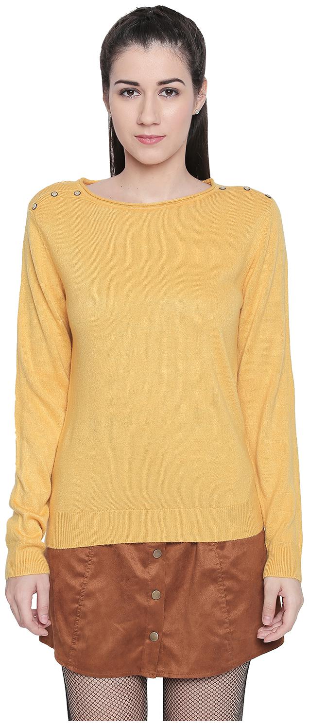 

Honey By Pantaloons Women Solid Regular top - Yellow