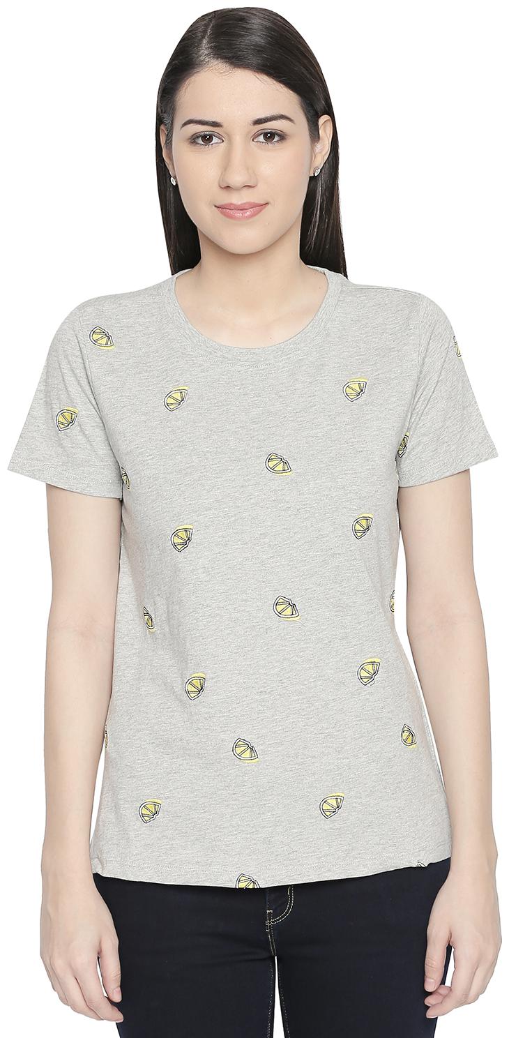 

Honey By Pantaloons Women Embroidered Regular top - Grey