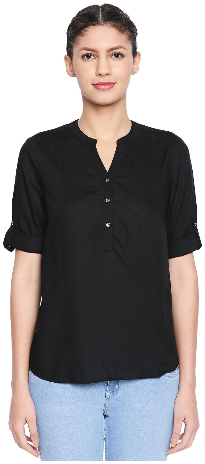 

Honey By Pantaloons Women Solid Regular top - Black