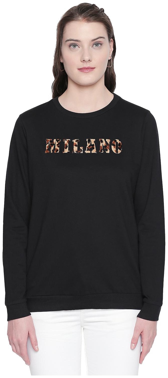 

Honey By Pantaloons Women Printed Sweatshirt - Black