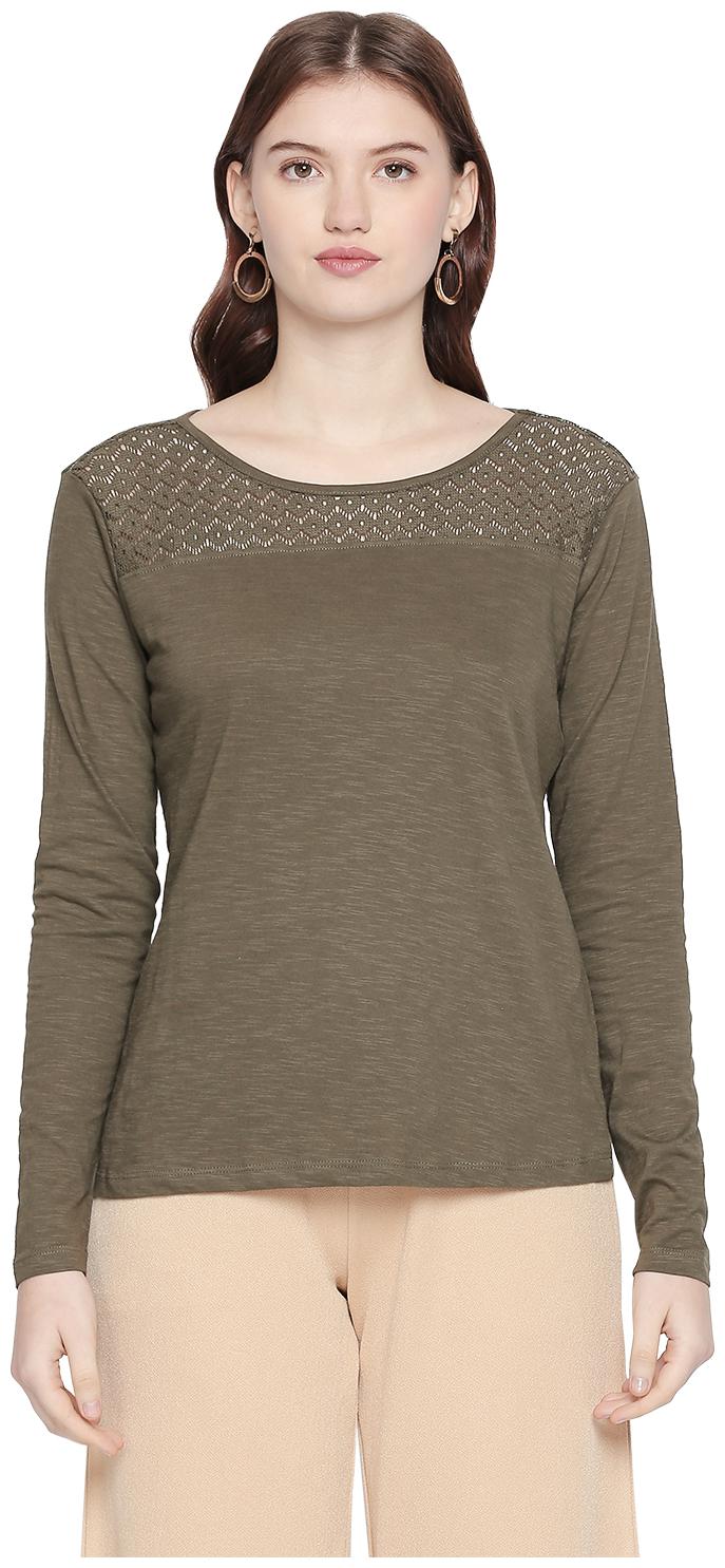 

Honey By Pantaloons Women Solid Blouson top - Green