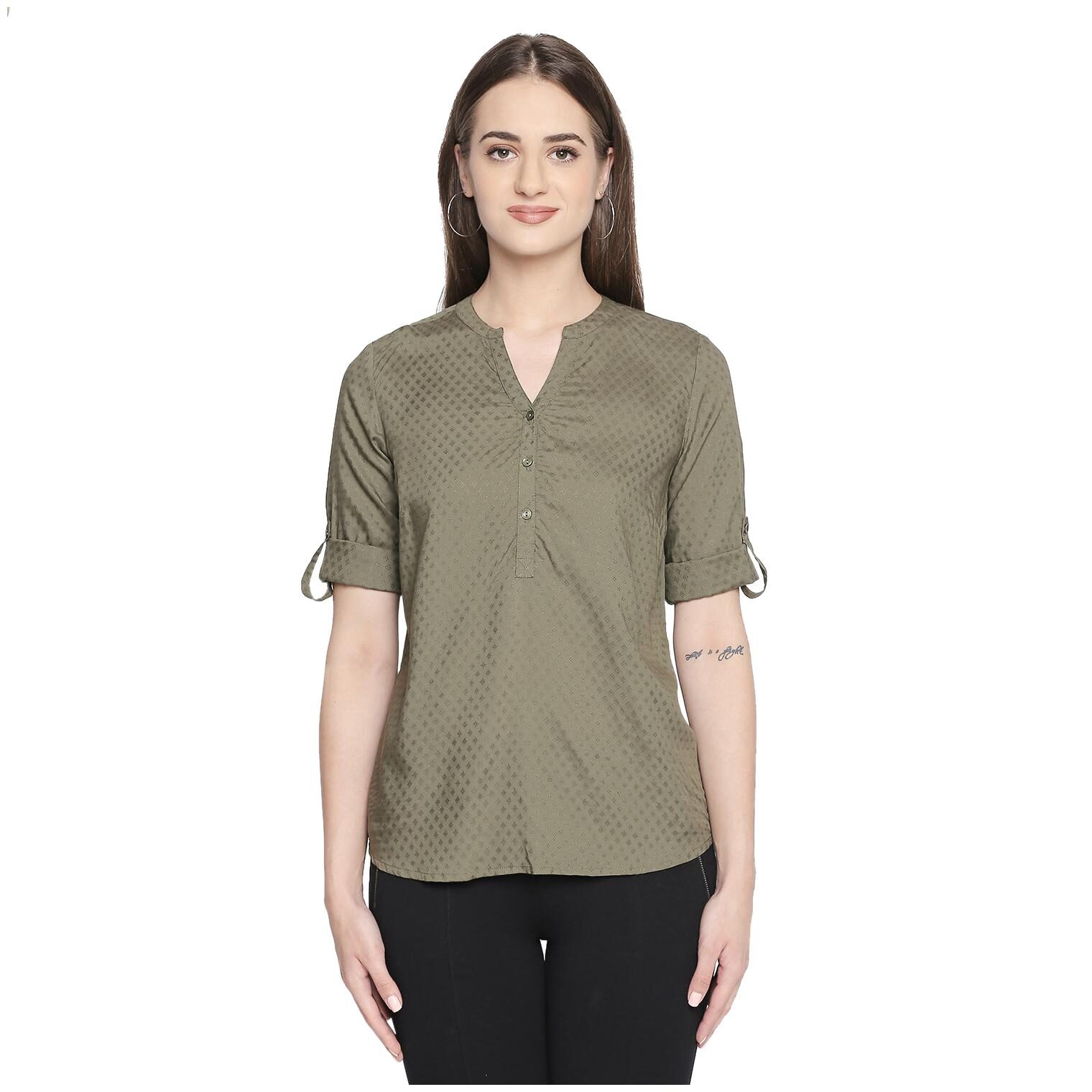 

Honey By Pantaloons Women Self design Regular top - Green