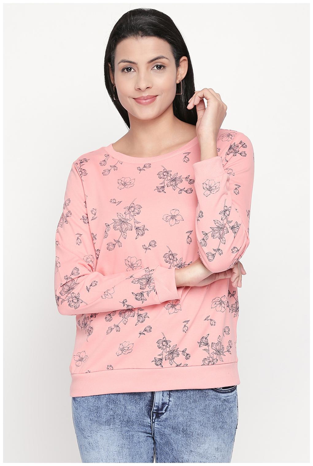 

Honey By Pantaloons Women Floral Sweatshirt - Pink
