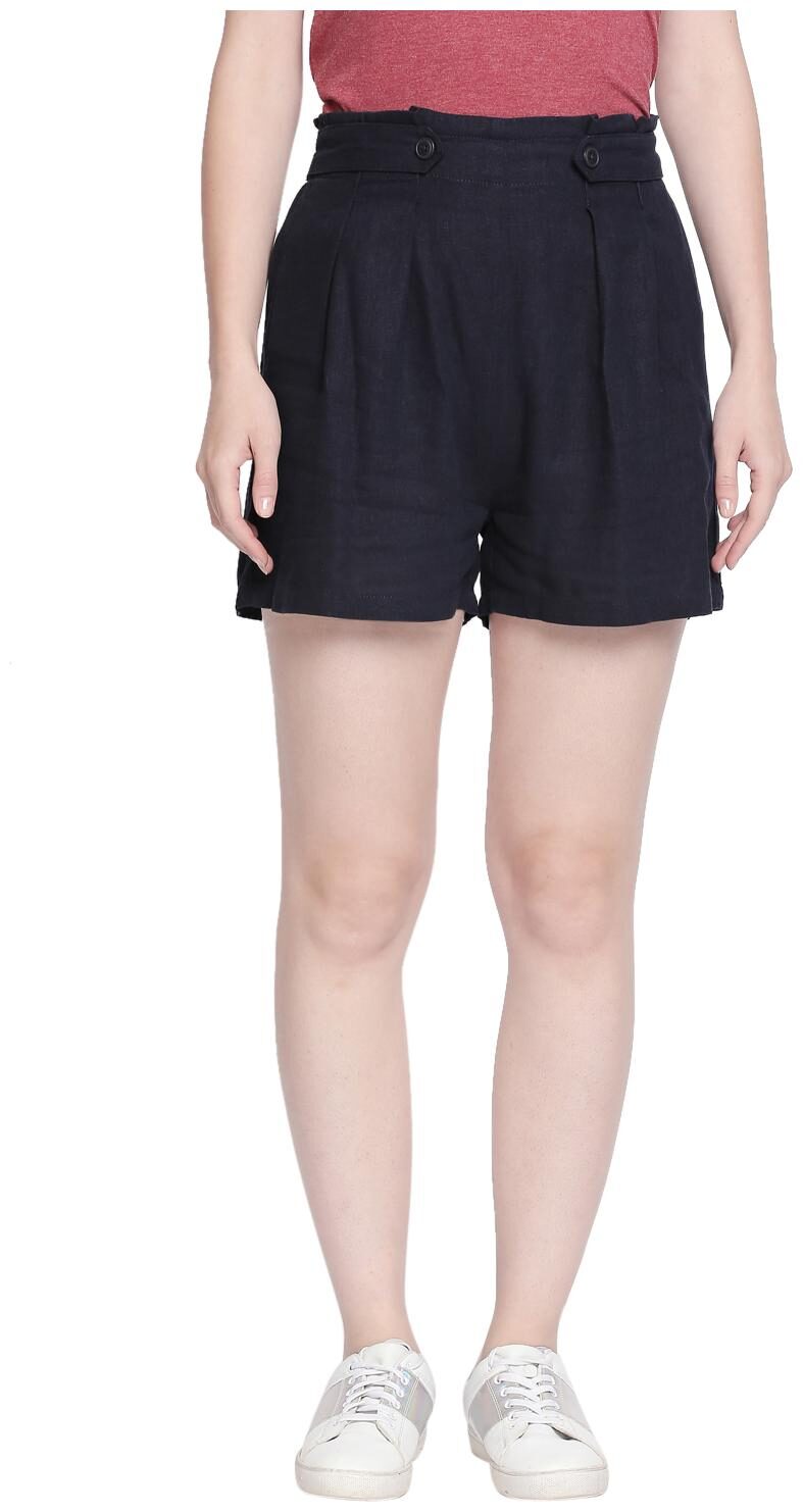

Honey By Pantaloons Women Solid Regular shorts - Blue