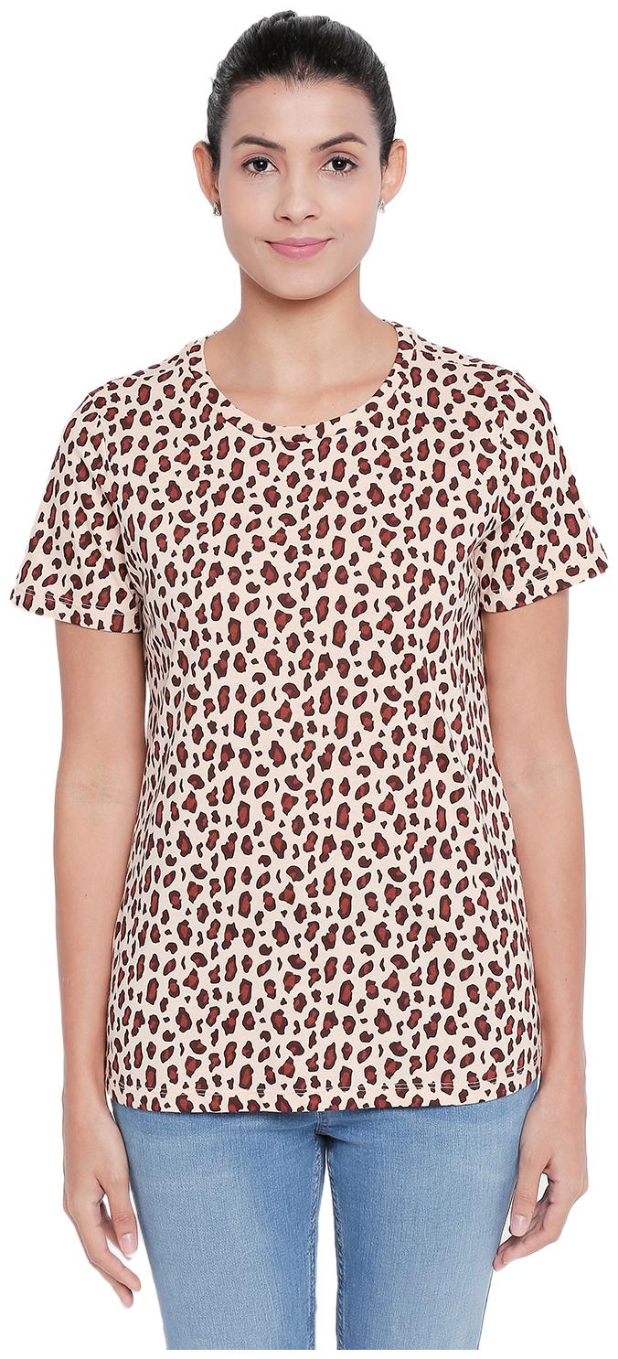 

Honey By Pantaloons Women Brown Regular fit Round neck Cotton T shirt