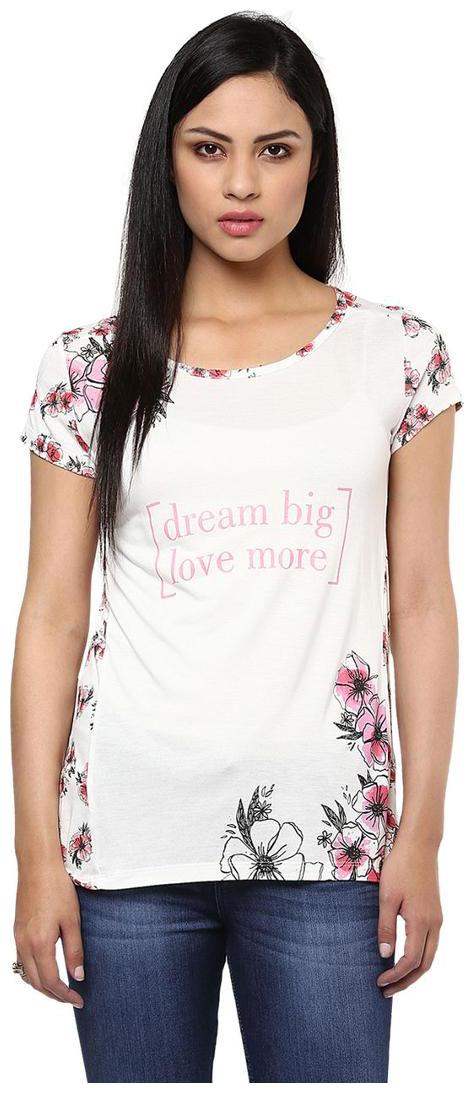 

Honey By Pantaloons Women s White T-Shirt