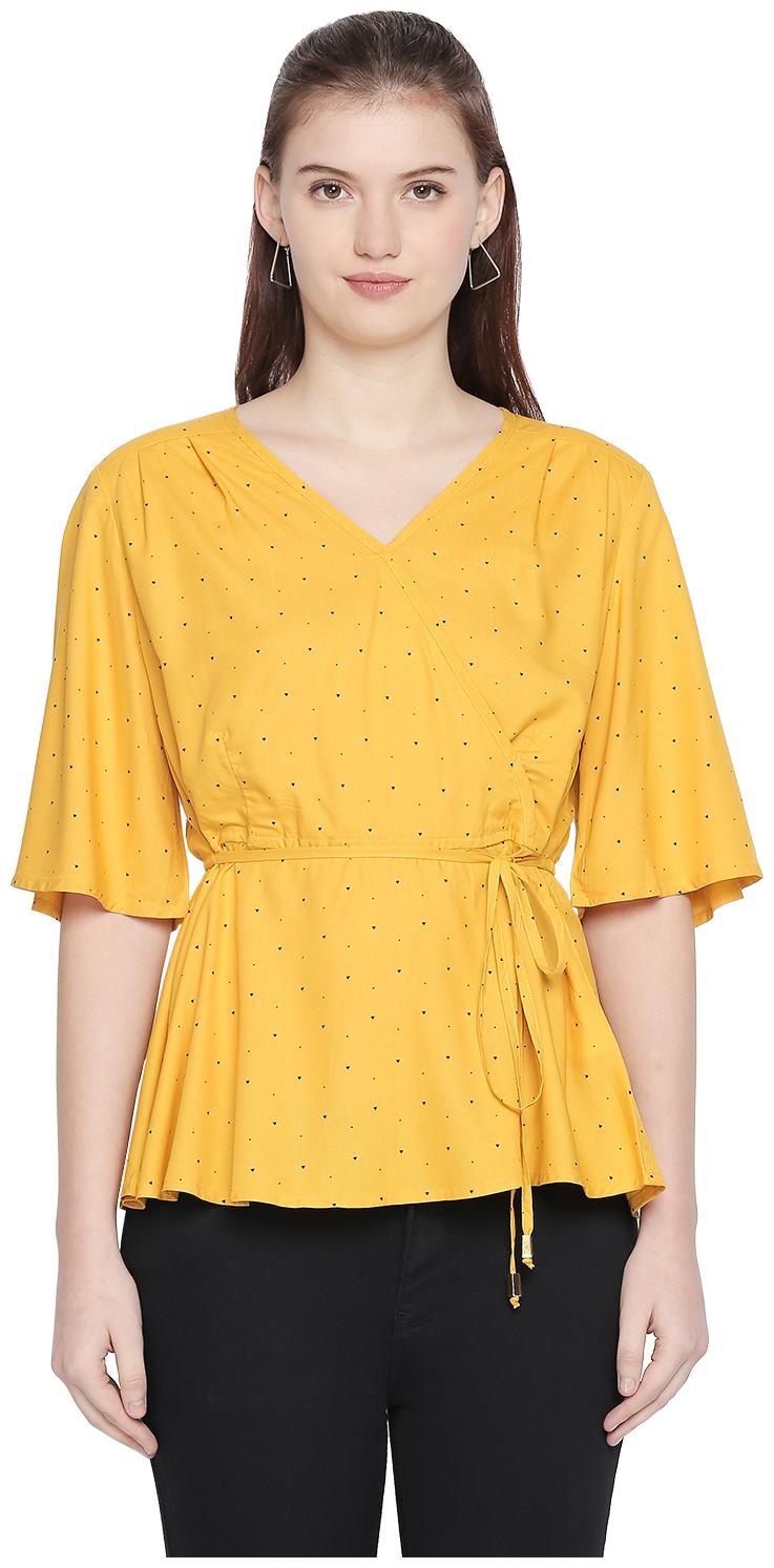 

Honey By Pantaloons Women Printed Blouson top - Yellow