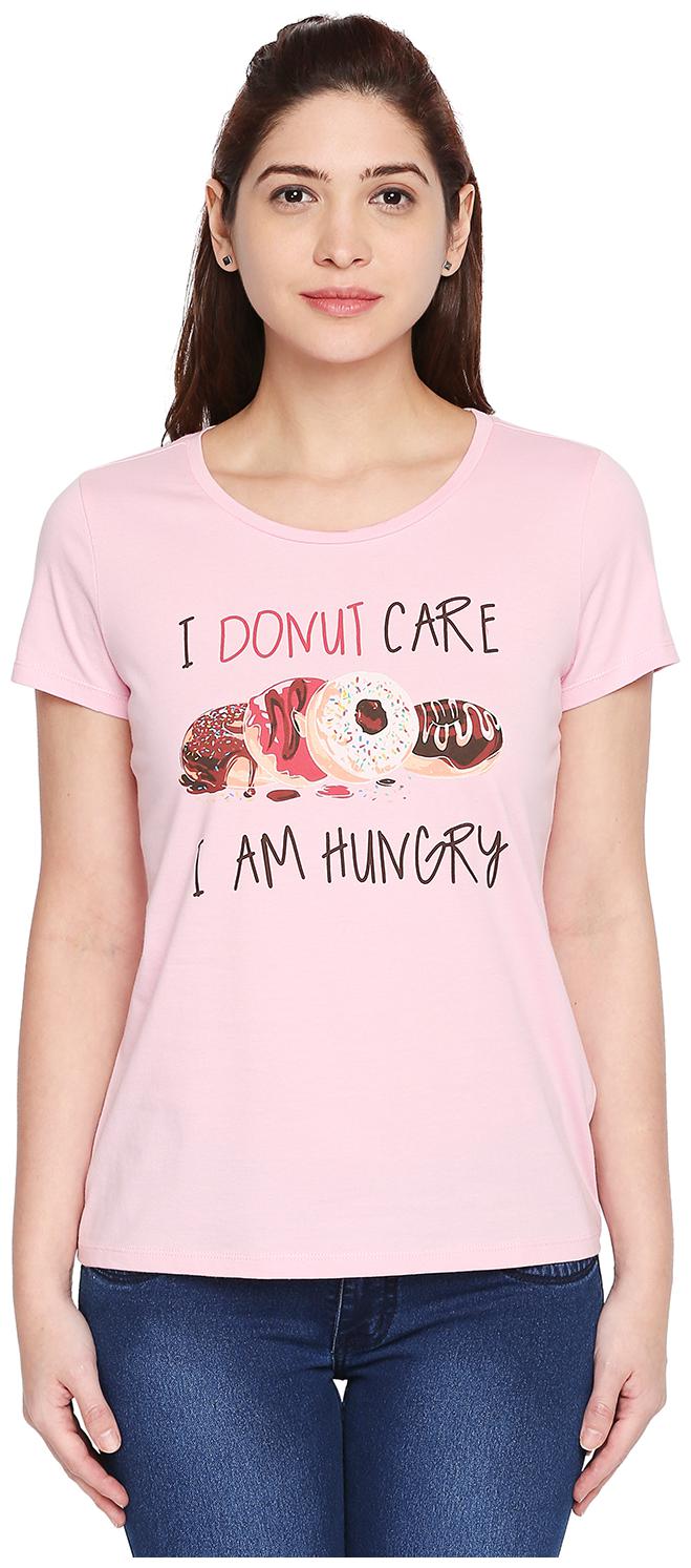 

Honey By Pantaloons Women Pink Regular fit Round neck Cotton T shirt