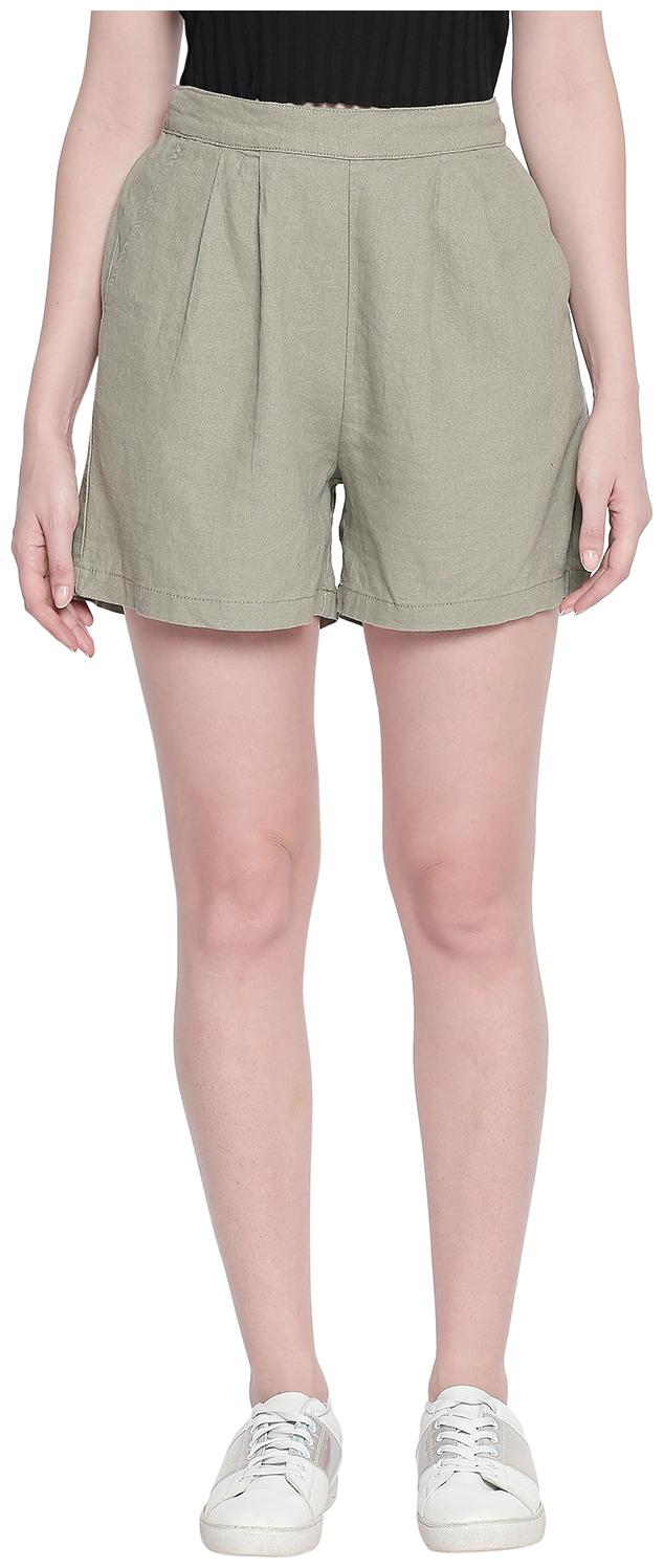 

Honey By Pantaloons Women Solid Regular shorts - Green
