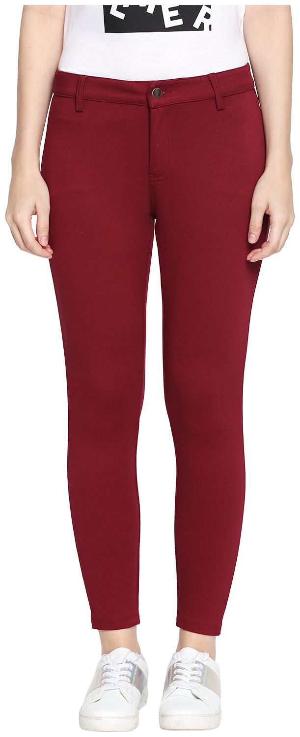 

Honey By Pantaloons Women Maroon Slim fit Treggings