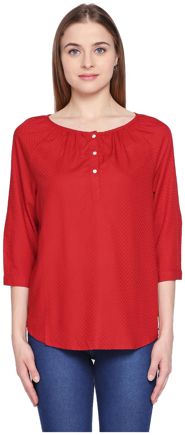 

Honey By Pantaloons Women Solid Regular top - Red