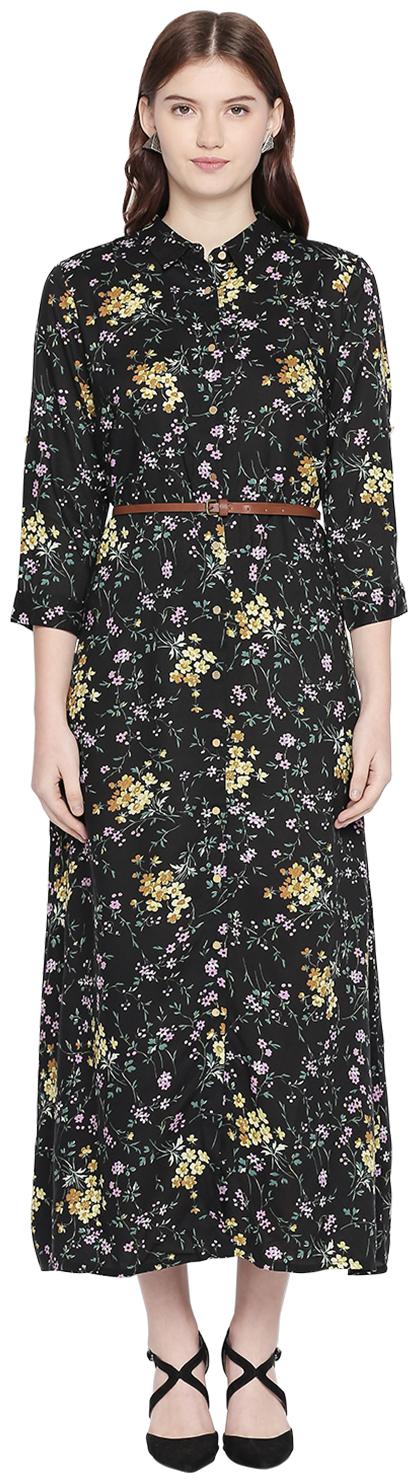 

Honey By Pantaloons Black Floral A-line dress
