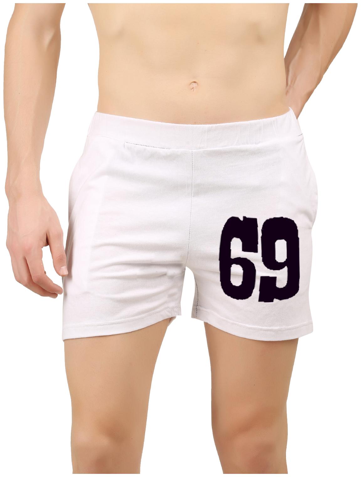 

HOTFITS Men White Regular Fit Regular Shorts