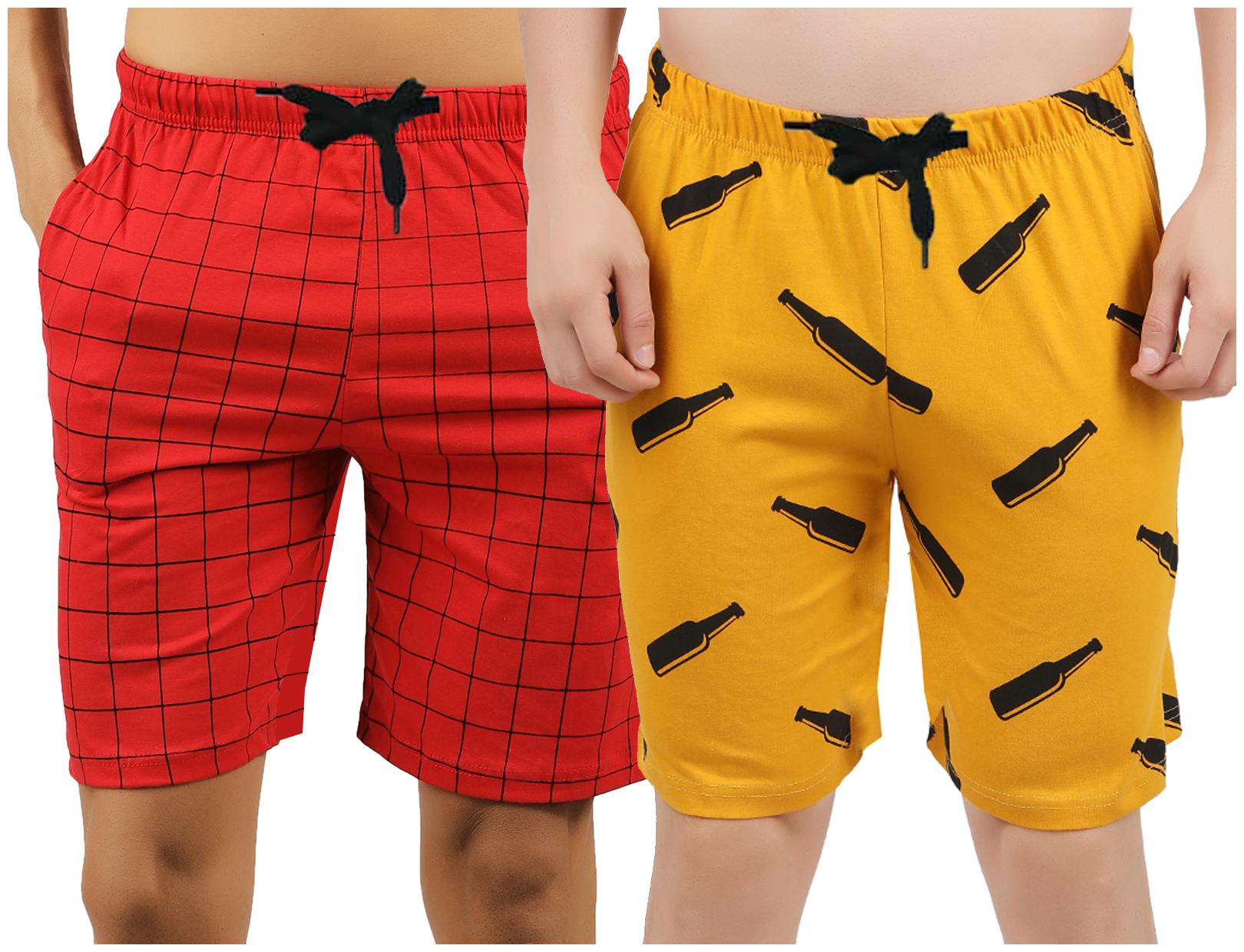 

Hotfits Graphic Print Men s Multicolor Basic Shorts