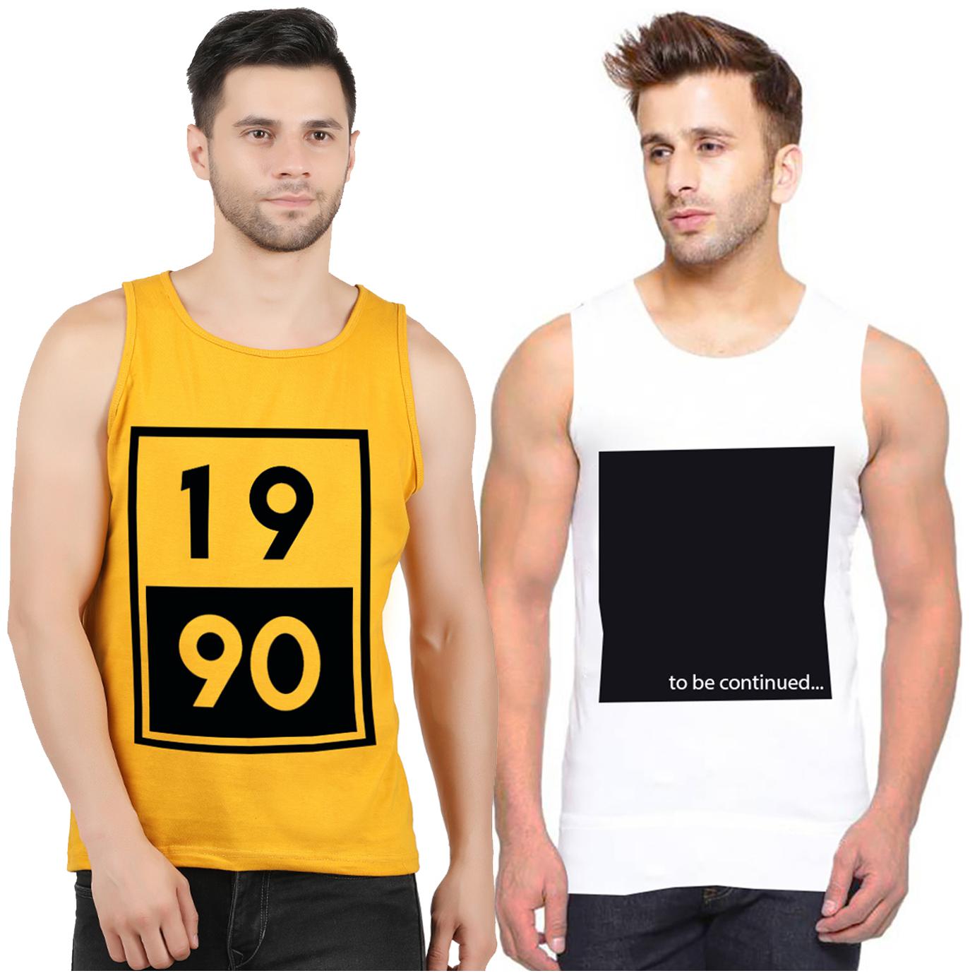 

HOTFITS Men Multi Regular fit Cotton Round neck T-Shirt - Pack Of 2