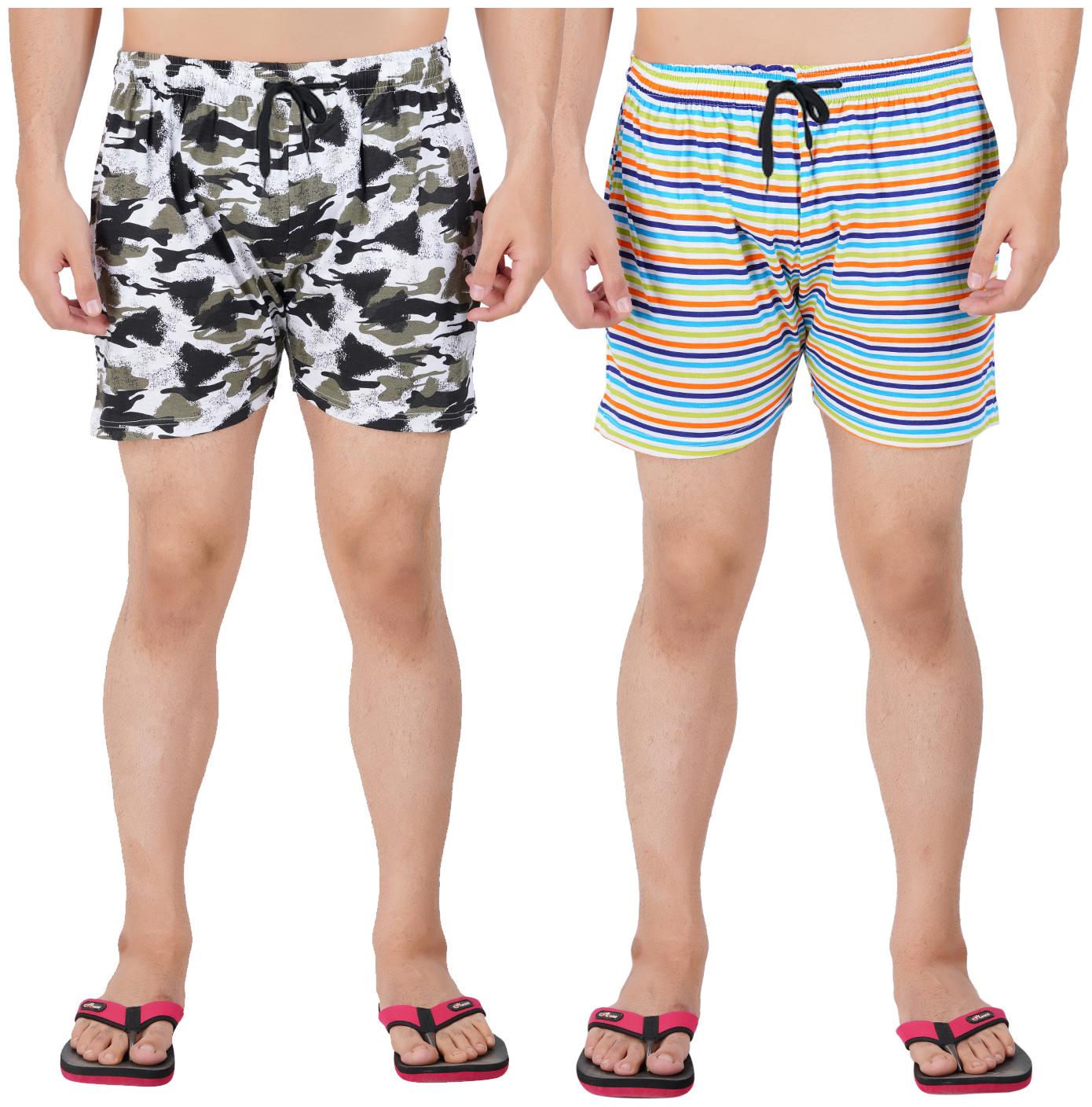 

HOTFITS Men Multi Regular Fit Regular Shorts