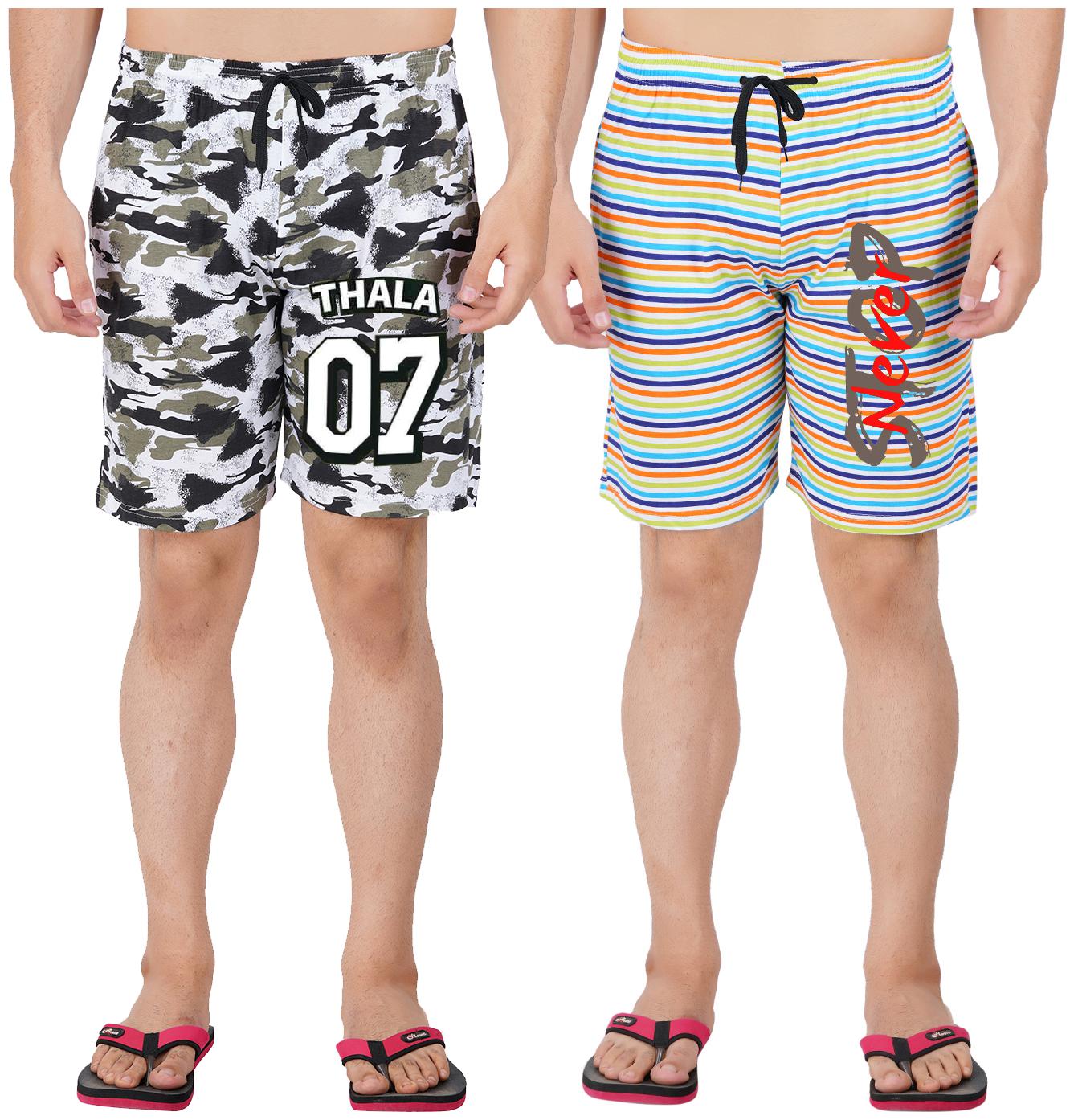 

HOTFITS Men Multi Regular Fit Regular Shorts