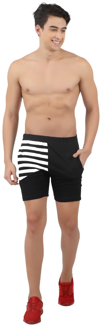 

HOTFITS Men Black Regular Fit Regular Shorts