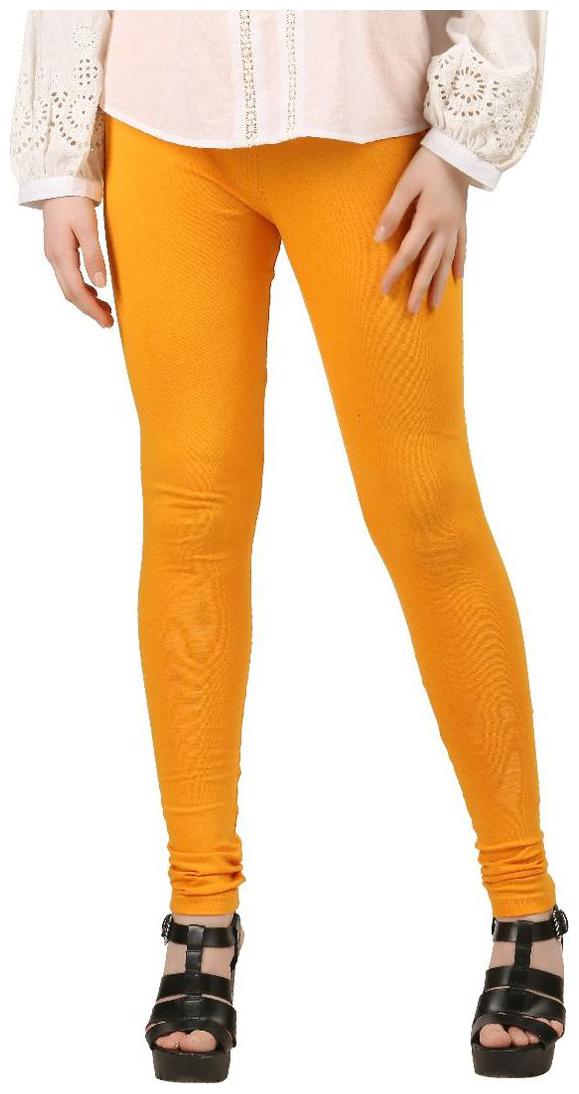 

Hotfits women orange premium churidar leggings