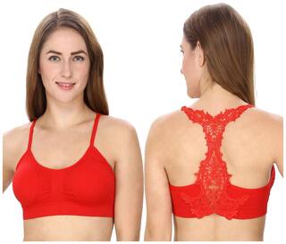 Hothy Women's Red Padded Bra