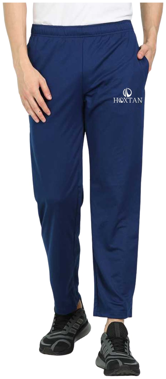 

HOXTAN Men Navy blue Solid Slim fit Track pants