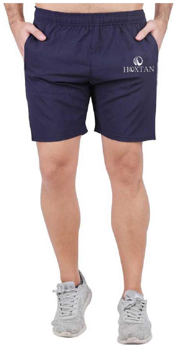 

HOXTAN Navy Blue Dry Fit Polyester Fabric Sporty Active Shorts for Men (Navy Blue)