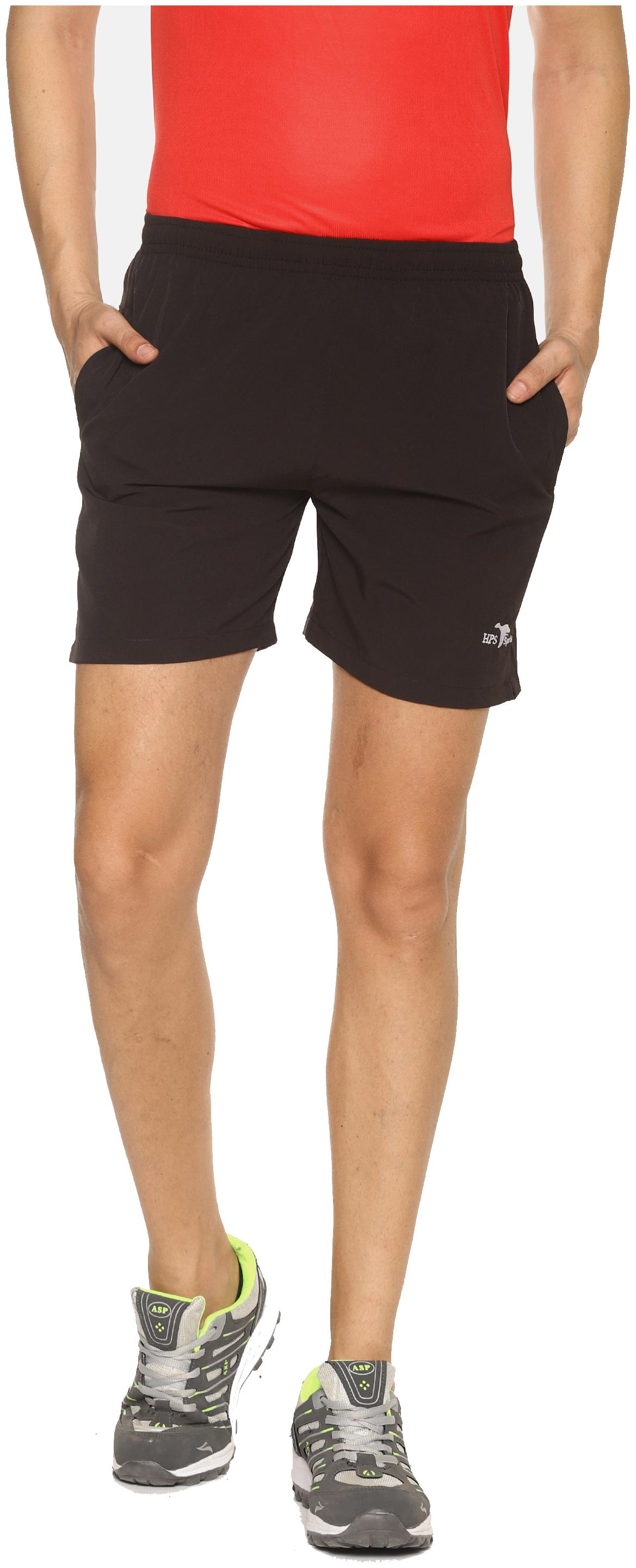 

HPS Sports Men Black Regular Fit Regular Shorts