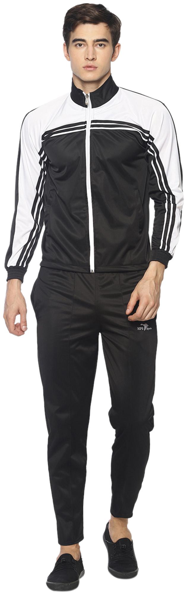 

HPS Sports Men Tracksuit (White Black)