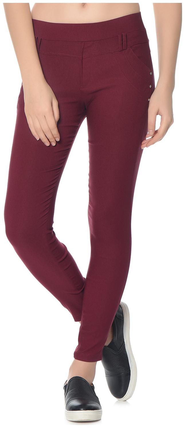 

HRIKSHIKA FASHION Women Maroon Straight fit Jegging