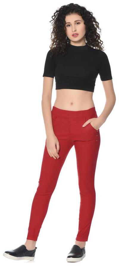 

HRIKSHIKA FASHION Women Red Straight fit Jegging