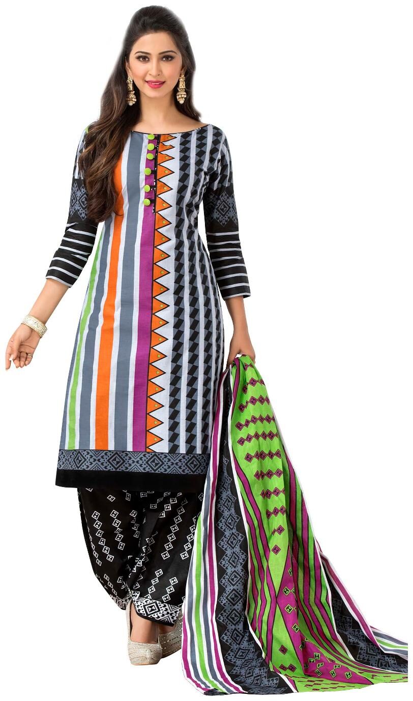 

HRINKAR Latest Unstitched Cotton Dress Material Churidar Suit for Women - HRKT1404