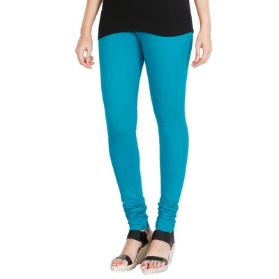 

HRINKAR BLUE Soft Cotton Lycra Plain girls leggings combo Size - L XL XXL - HLGS1537-XXL