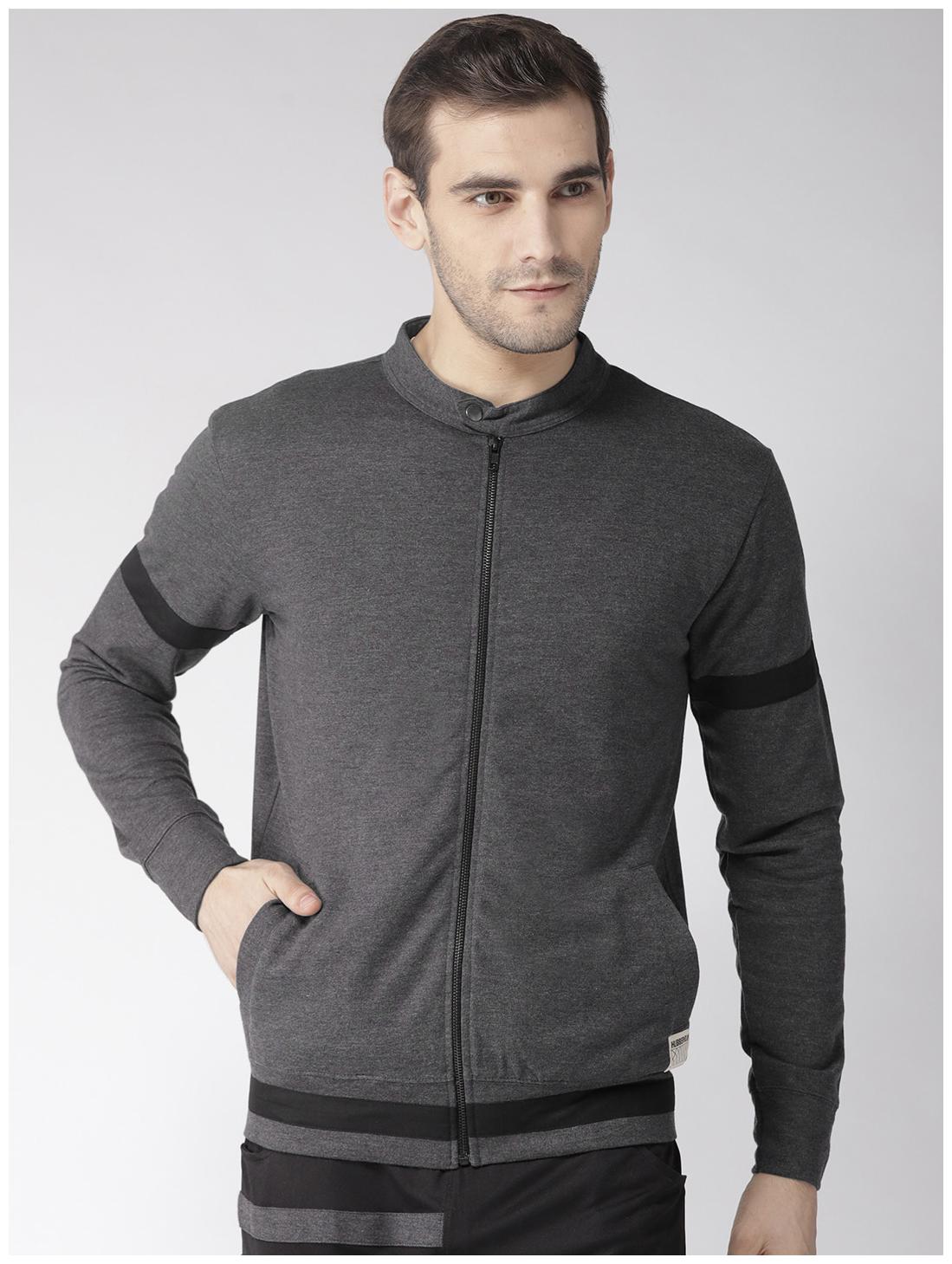 

Hubberholme Men Grey Henley neck Sweatshirt