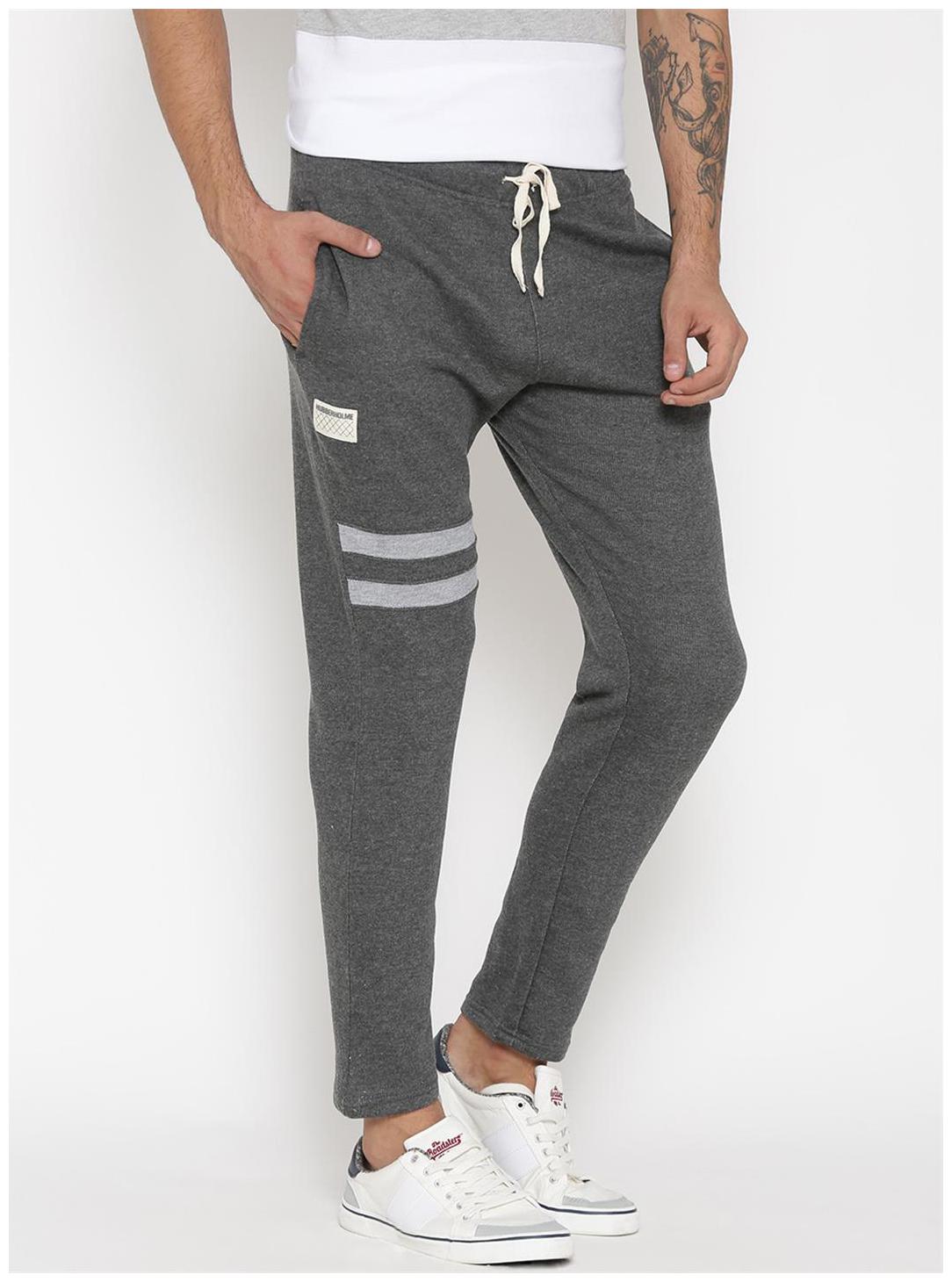 

Hubberholme Men Grey Solid Slim fit Track pants