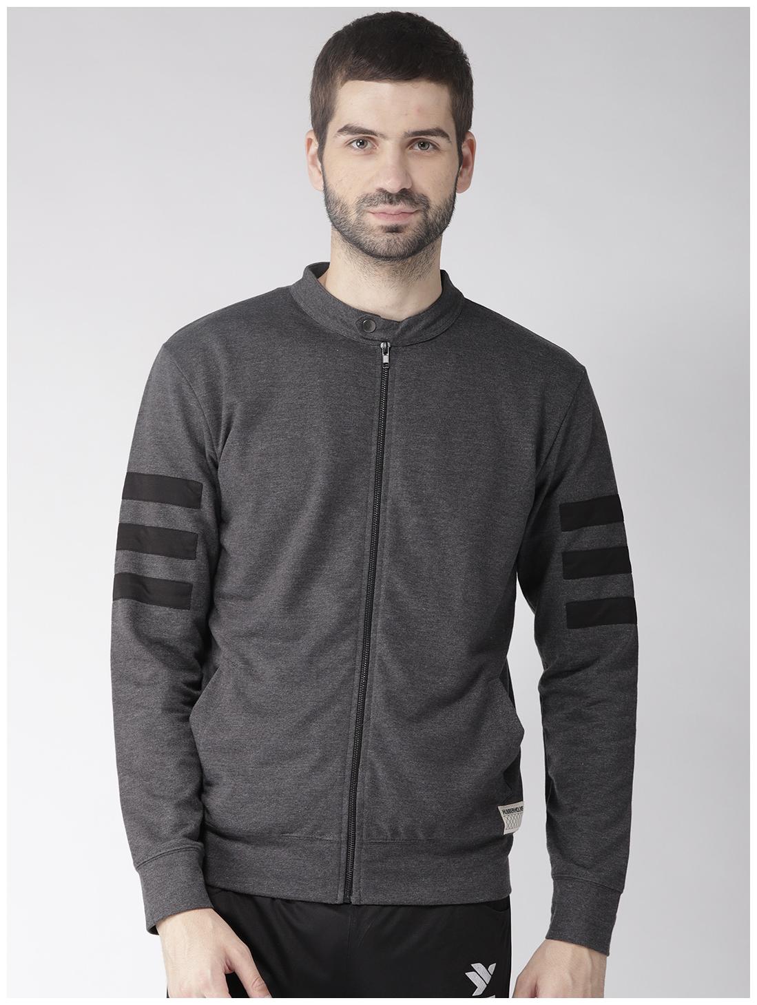 

Hubberholme Men Grey Henley neck Sweatshirt