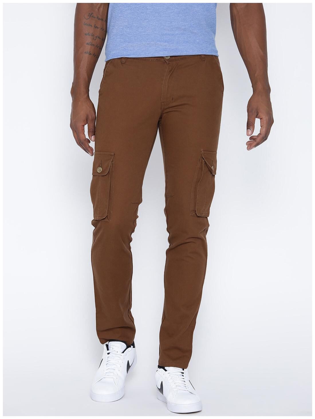 

Hubberholme Men Brown Solid Slim fit Regular trousers
