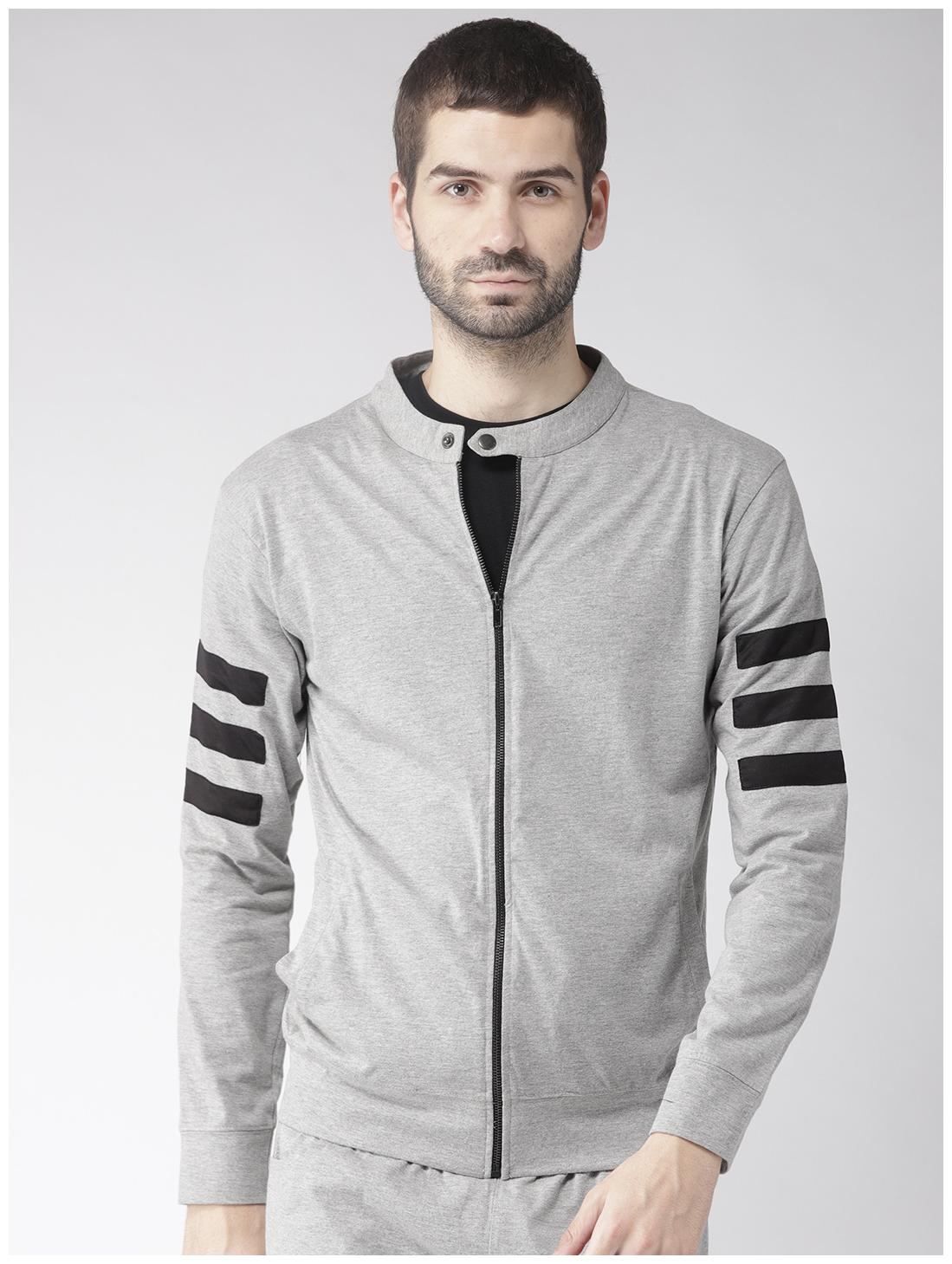 

Hubberholme Men Grey Henley neck Sweatshirt