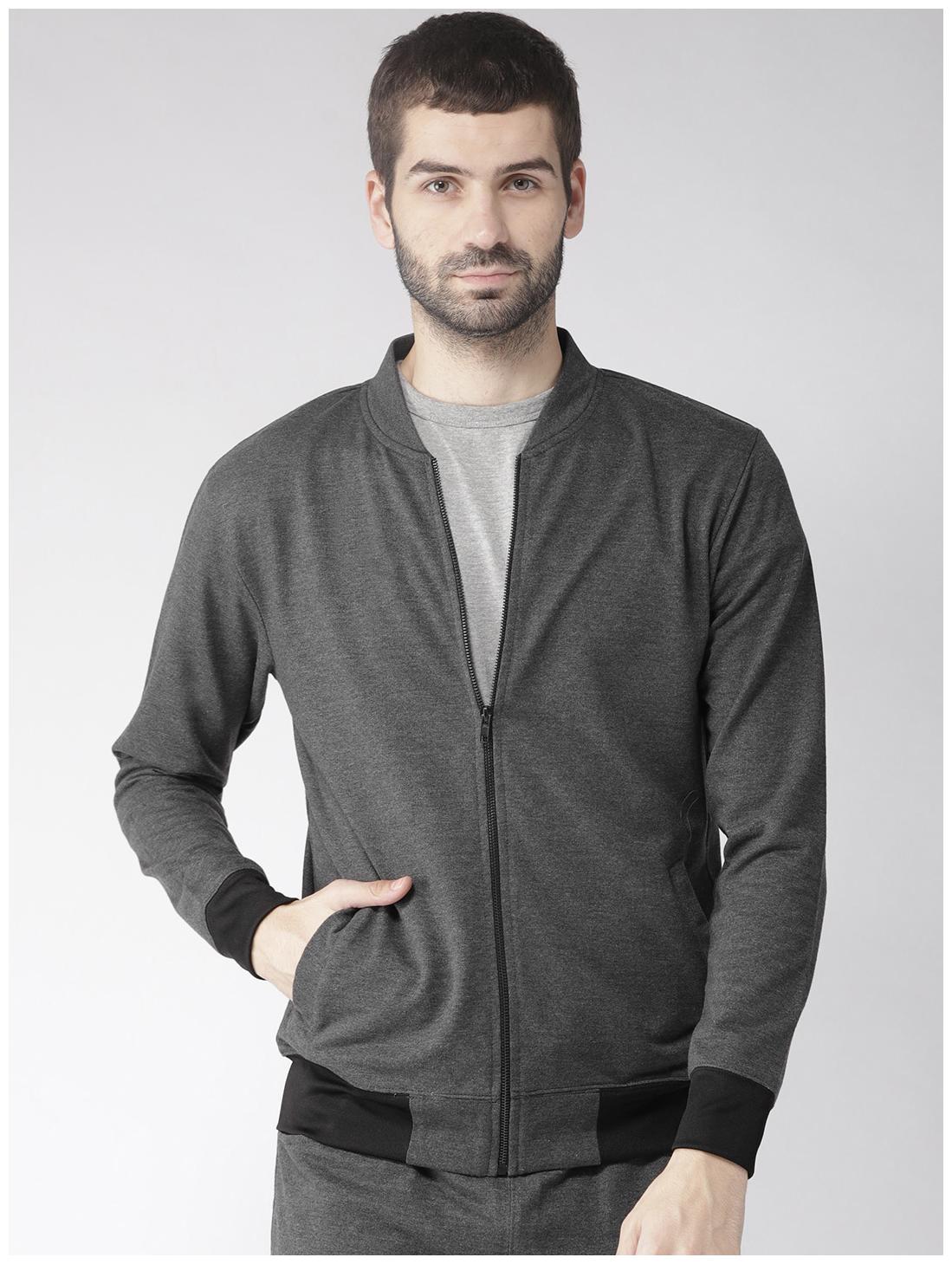 

Hubberholme Men Grey Henley neck Sweatshirt