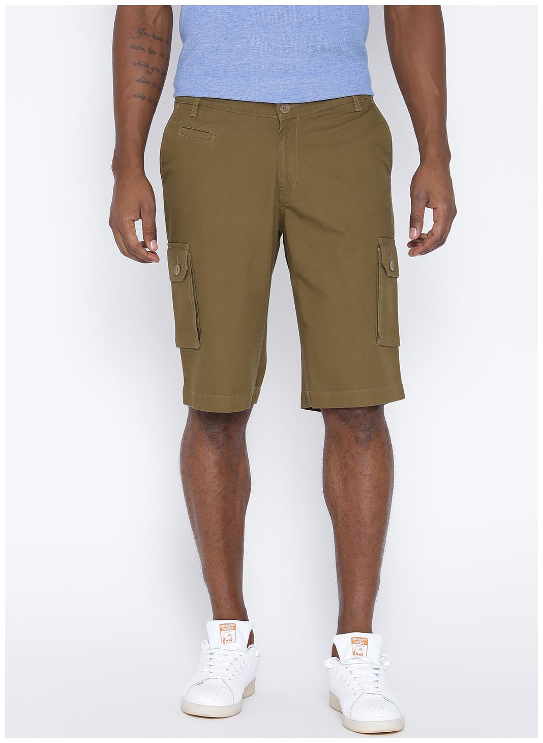 

Hubberholme Men Brown Slim Fit Cargo Shorts