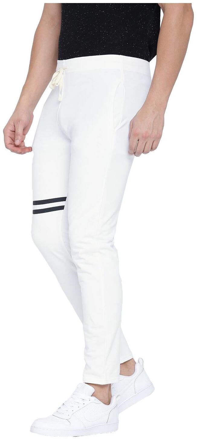 

Hubberholme Men White Solid Slim fit Track pants