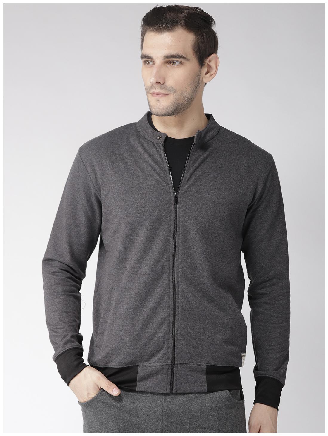 

Hubberholme Men Grey Henley neck Sweatshirt