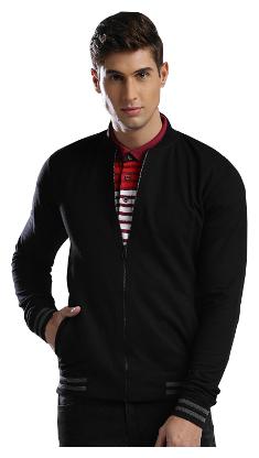 

Hubberholme Men Black High neck Hoodie